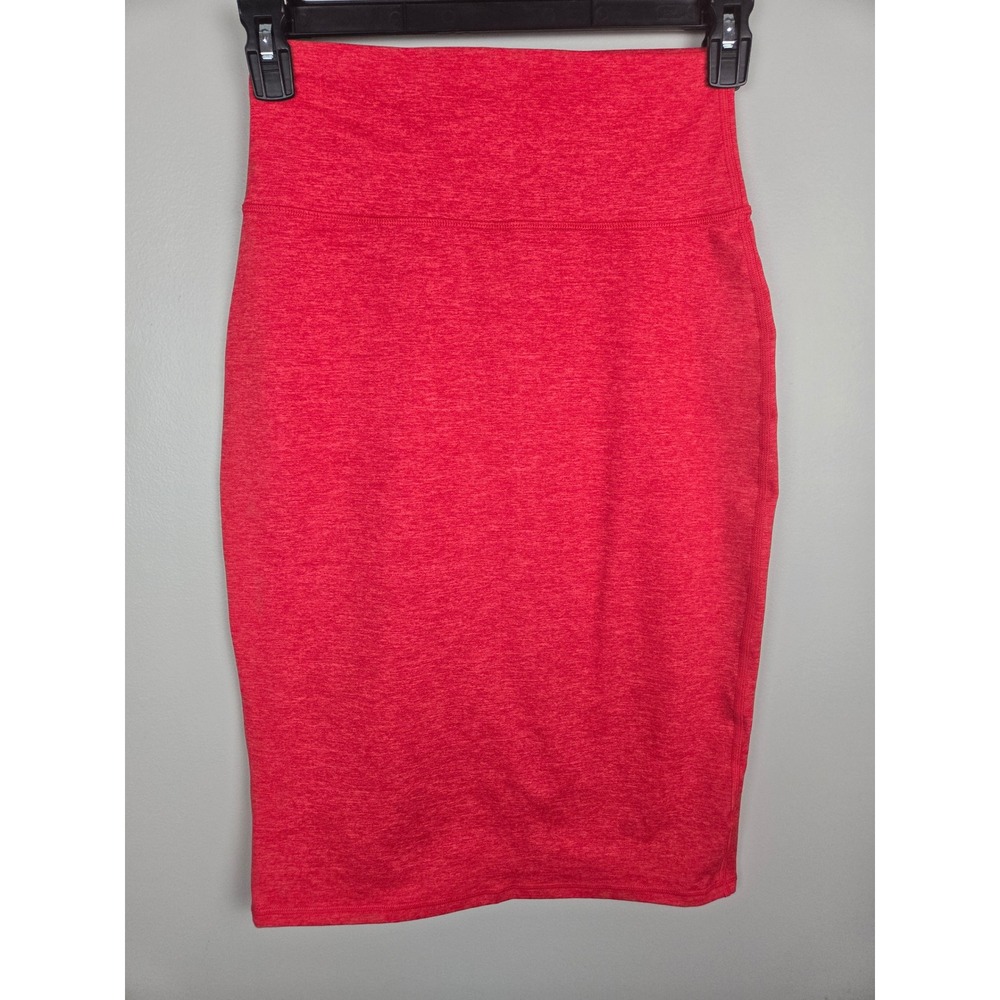 OFFLINE by Aerie The Hugger‎ Red Heather High Waisted Midi Pencil Skirt Small